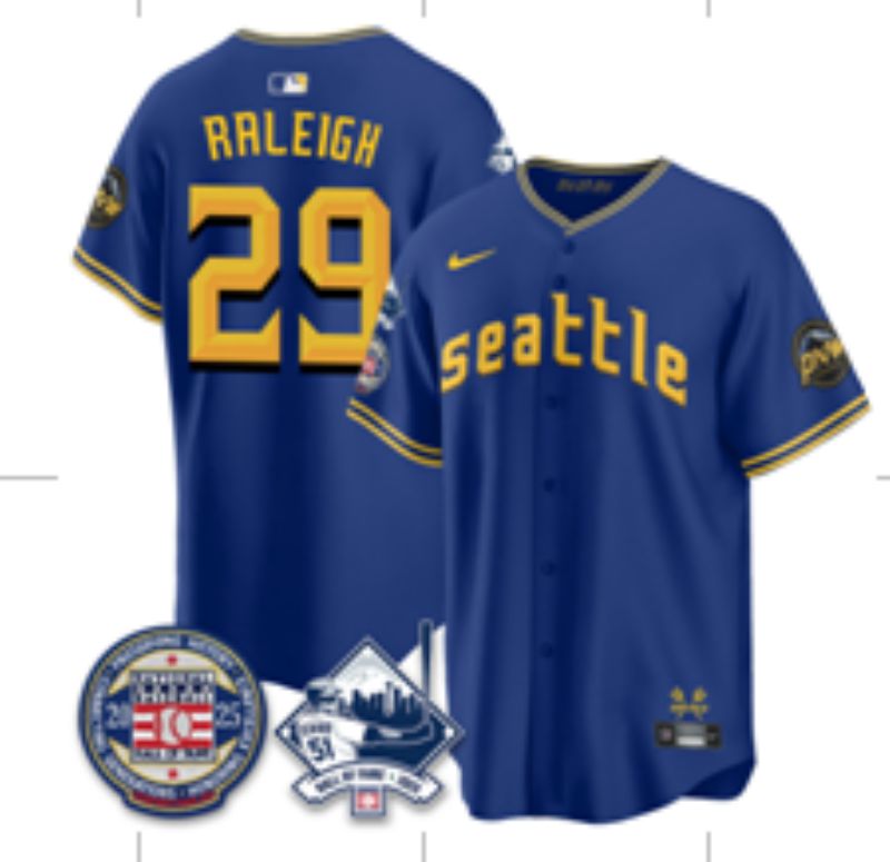 Men Seattle Mariners #29 Raleigh blue Game Nike MLB 2025 Jersey 001->seattle mariners->MLB Jersey